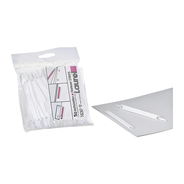 Laurel Heftstreifen EASY CLIP Abheftstreifen weiß Kunststoff, 50 St.