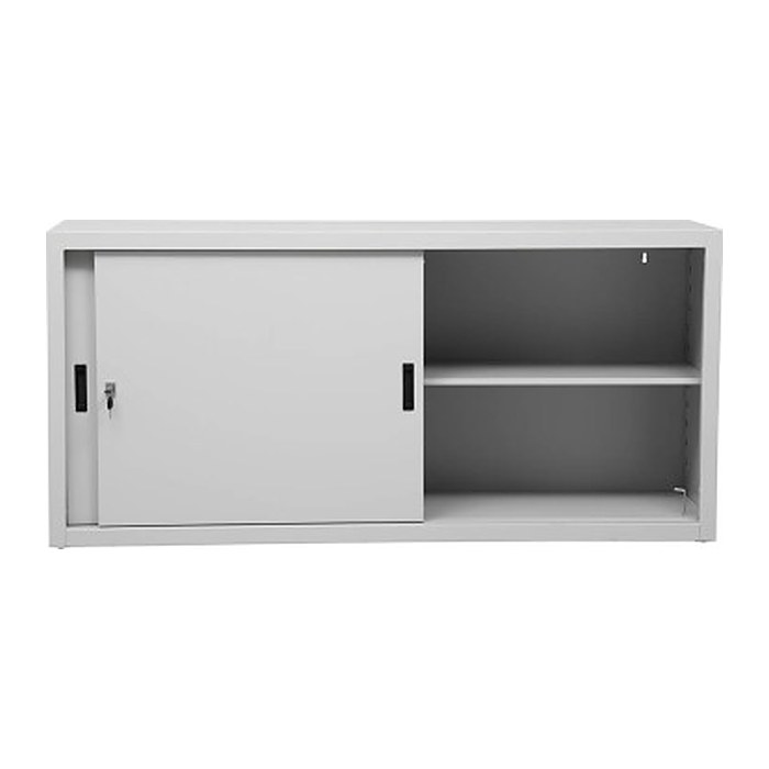 Gürkan Schiebetürenschrank, 100268 lichtgrau 1 Fachboden 160,0 x 45,0 x 75,0 cm