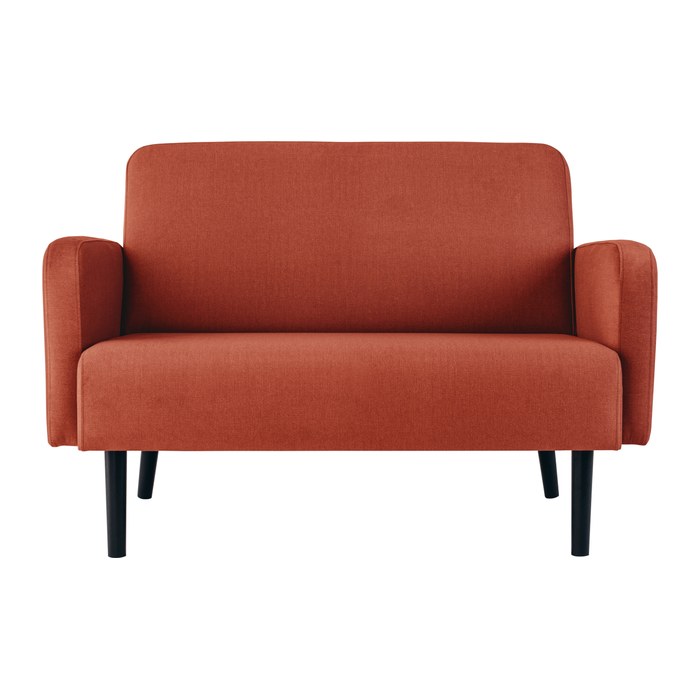 meet powered by PAPERFLOW 2-Sitzer Sofa LISBOA rost schwarz Stoff 124,0 x 81,5 x 83,0 cm, 1 St.