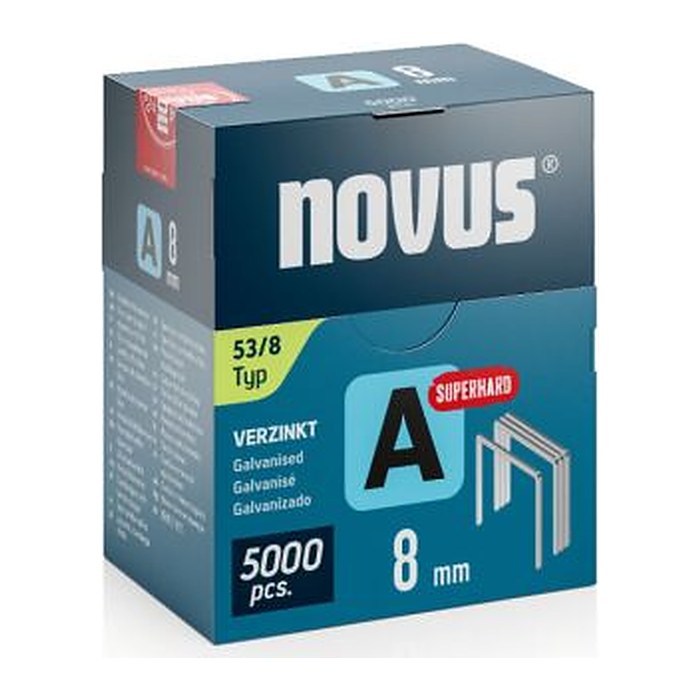 novus Tackerklammern Feindraht superhart Typ 53/8, 5.000 St.