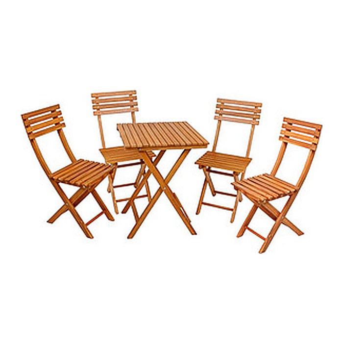 Garden Pleasure Sitzgruppe ALAMENDA, natur Holz, 5-teilig