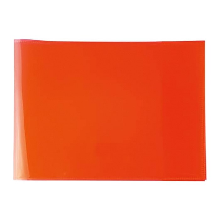 HERMA Heftumschlag PLUS quer transparent rot Kunststoff DIN A5 quer, 1 St.