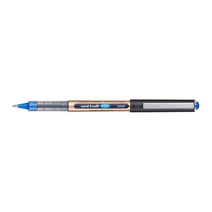 uni-ball eye broad UB-150-10E Tintenroller gold 0,6 mm, Schreibfarbe: blau, 1 St.