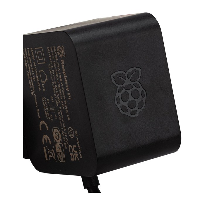 Raspberry Pi 5 Netzteil USB-C 27W 1.20m schwarz
