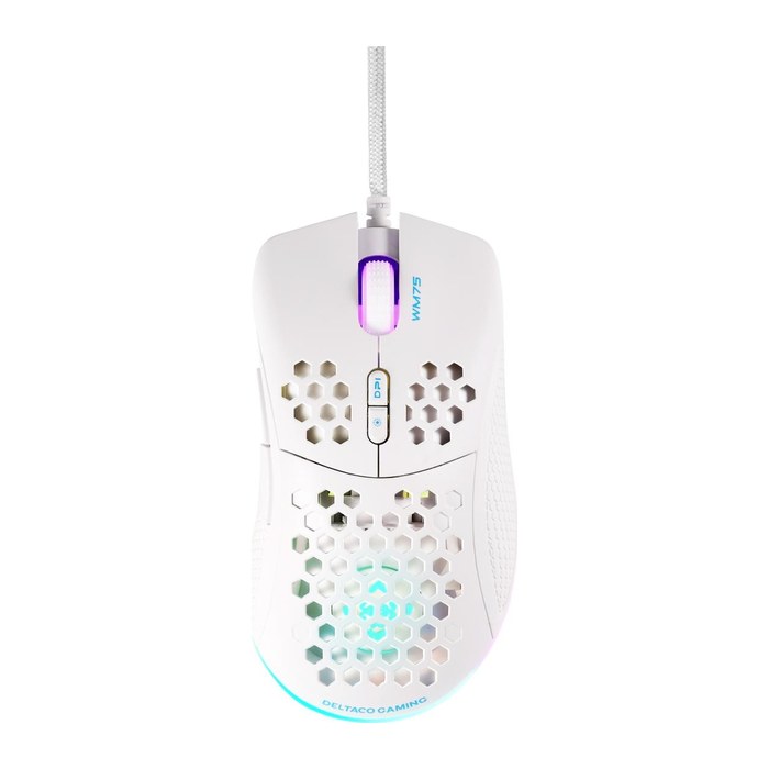 Deltaco Gaming Maus WM75 USB, RGB, weiß