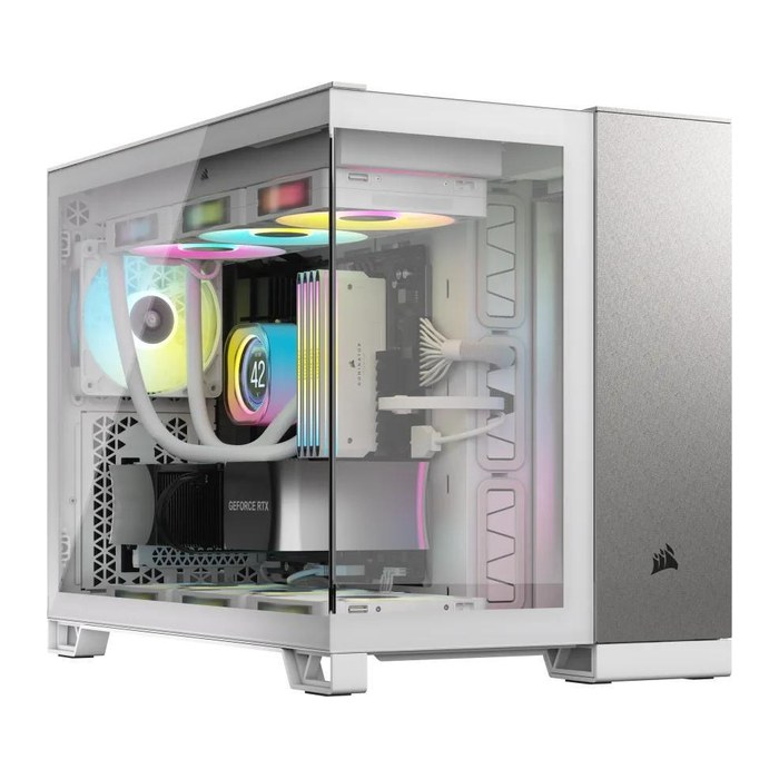 CORSAIR Geh mATX 2500X (Tempered Glass) White/Satin Grey