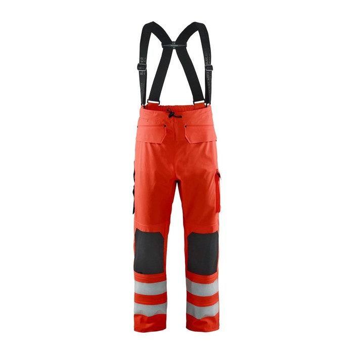 BLAKLÄDER® unisex Warnschutz-Latzhose 1302 rot Größe 3XL