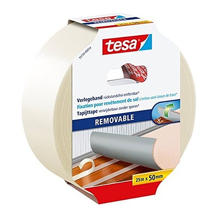 tesa REMOVABLE doppelseitiges Klebeband 50,0 mm x 25,0 m, 1 Rolle