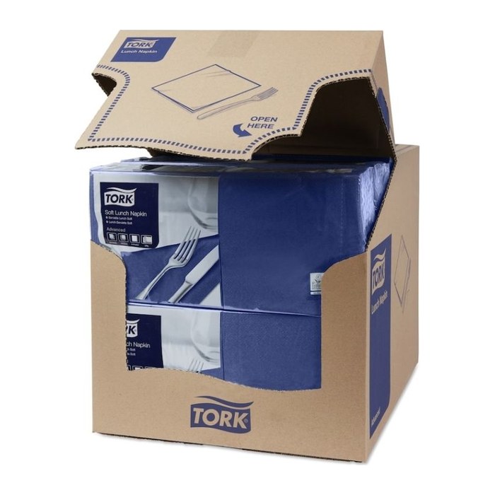 TORK Servietten Soft dunkelblau 3-lagig 32,6 x 33,0 cm, 150 St.