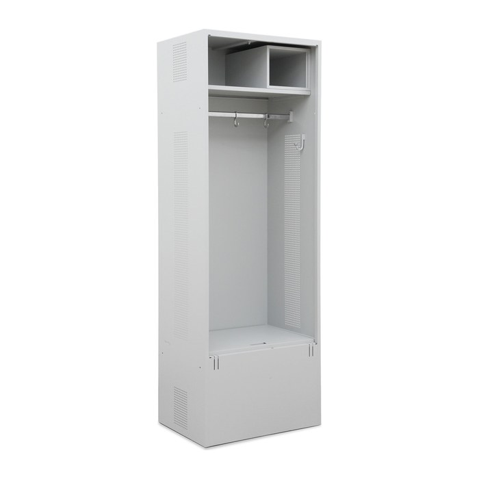 Metallspind mit Sitzbank und Klappbox