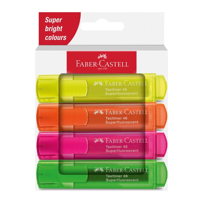 FABER-CASTELL TL 46 SF Textmarker farbsortiert, 4 St.