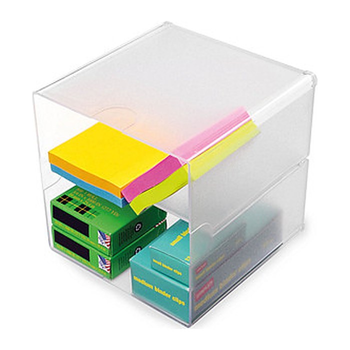 Deflecto "Cube" Aufbewahrungsbox transparent 15,3 x 15,3 x 15,3 cm, 1 St.