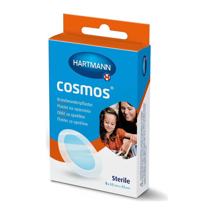 HARTMANN Pflaster Cosmos® für Brandwunden 5320301 transparent, blau 4,3 x 6,8 cm, 8 St.