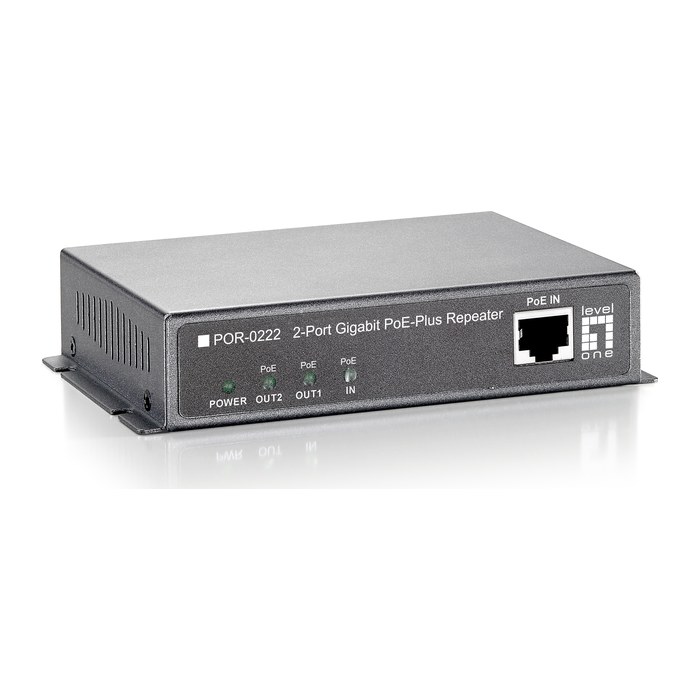 LevelOne PoE+Repeater Cascadable 3xGE PoE grau