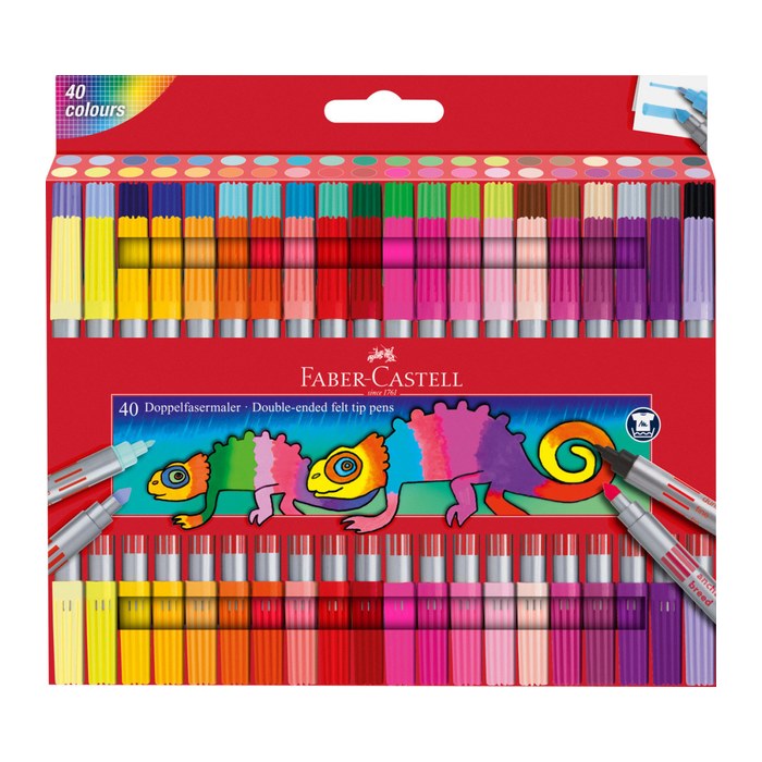 FABER-CASTELL Filzstifte farbsortiert, 40 St.