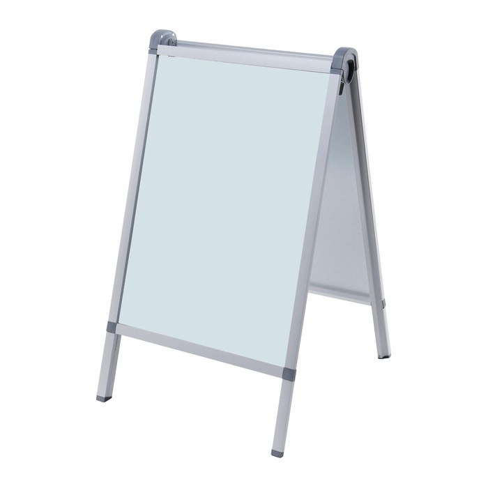 FRANKEN Kundenstopper Outdoor PRO silber DIN A1 2 Fächer 64,0 x 76,0 x 110,0 cm, 1 St.