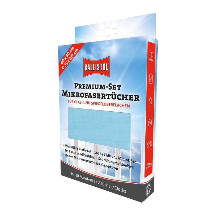 BALLISTOL Premium Mikrofasertücher Polyester 60 °C waschbar, 2 St.
