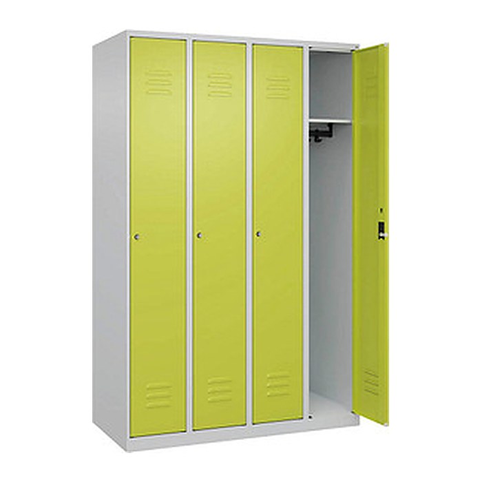 CP Spind Classic Plus clowngrün, lichtgrau 080000-40 S10019, 4 Schließfächer 120,0 x 50,0 x 185,0 cm