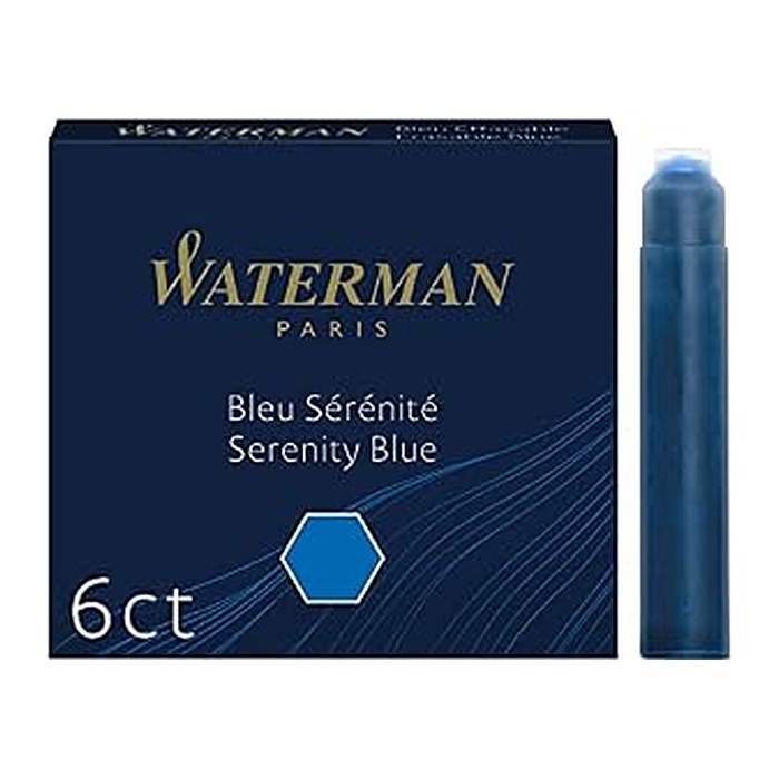 WATERMAN Tintenpatrone Inter. Serenity Blue 6 Stück