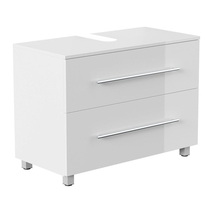 POSSEIK Waschtischunterschrank MONDIAL 85 weiß glanz 85,0 x 41,6 x 63,0 cm