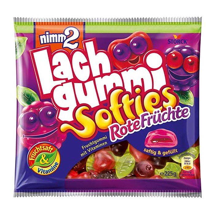 nimm2® Lachgummi Softies Rote Früchte Fruchtgummi 225,0 g, 1 Pack
