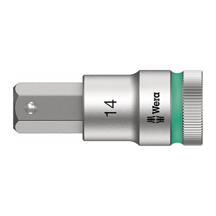 Wera 1/2" Zyklop mit Haltefunktion kurz Steckschlüsseleinsatz Größe: 10,0 mm Länge: 60,0 mm