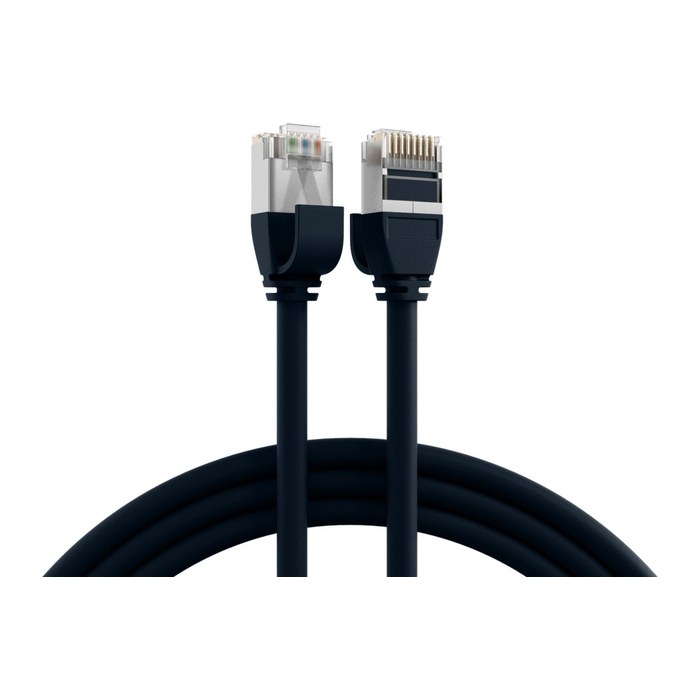 EFB RJ45 Patchk. U/FTP Cat.6A TPE 4mm ultraflex 0.50m schw.