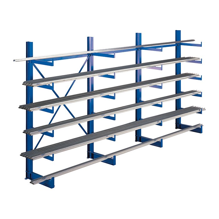SCHULTE Kragarmregal K1000 14487 enzianblau 500,0 x 50,0 x 200,0 cm