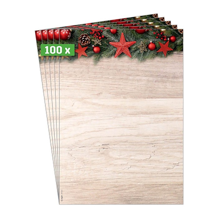 SIGEL Weihnachtsbriefpapier Chalet Style Motiv DIN A4 90 g/qm 100 Blatt