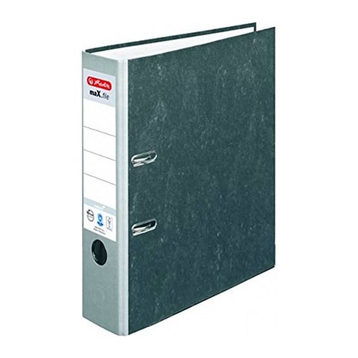 herlitz maX.file nature Ordner grau marmoriert Karton 8,0 cm DIN A4, 1 St.