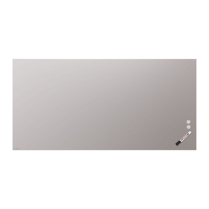 Legamaster Glas-Magnettafel matte 200,0 x 100,0 cm helles warmgrau