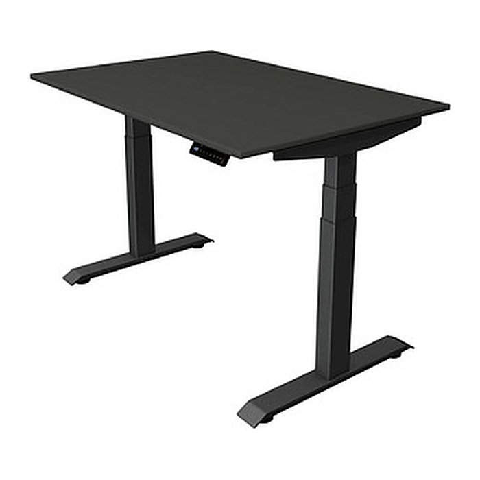 Kerkmann Move 4 elektrisch höhenverstellbarer Schreibtisch anthrazit rechteckig, T-Fuß-Gestell grau 120,0 x 80,0 cm