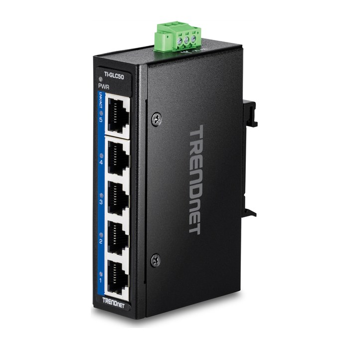 TRENDnet Industrial Switch 5-Port Gbit Mini DIN-Rail