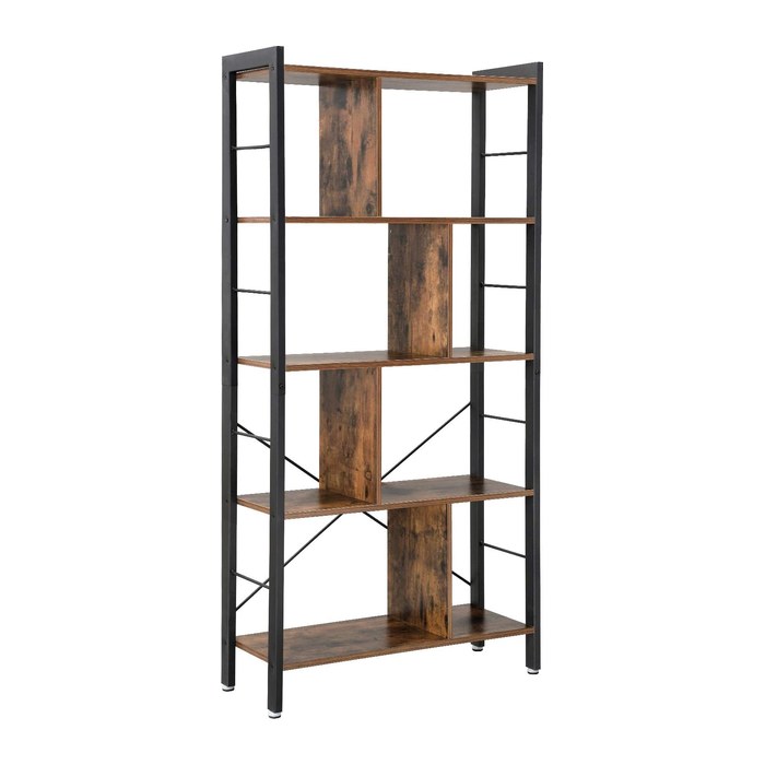 VASAGLE Bücherregal braun, schwarz 74,0 x 30,0 x 154,5 cm, 1 St.