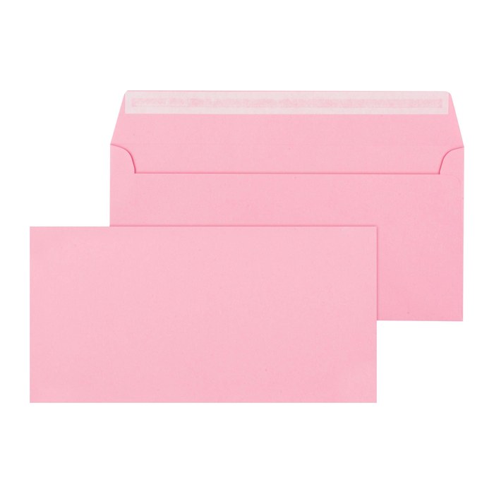 ÖKI Briefumschläge DIN lang ohne Fenster pink haftklebend 25 St.