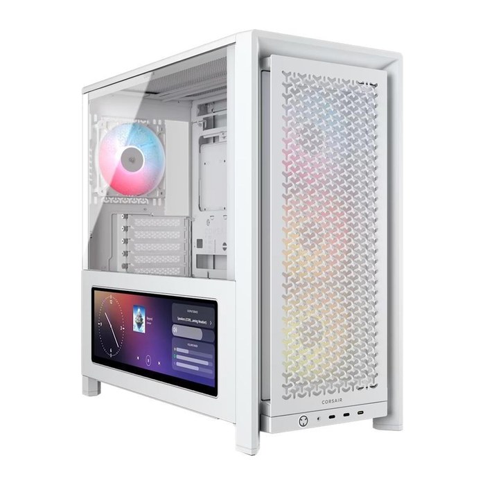 CORSAIR Geh Midi FRAME 4000D LCD RS ARGB Mid-Tower, White