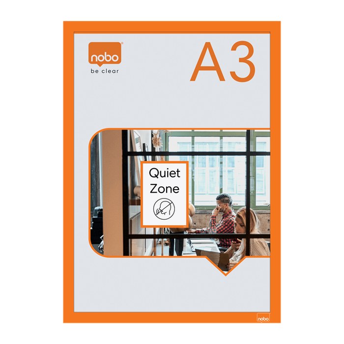nobo Magnetrahmen selbstklebend orange A3, 2 St.