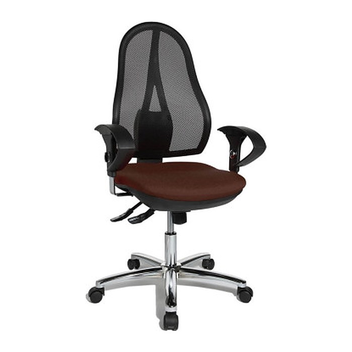 Topstar Bürostuhl Open Point SY Deluxe, OP290U G08 Stoff braun, Gestell chrom