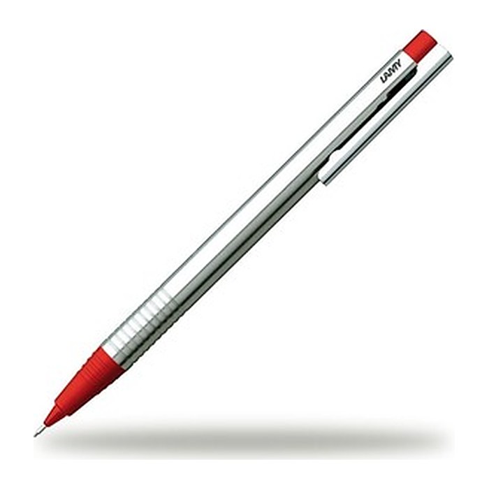 LAMY Kugelschreiber logo twin pen Multifunktionsstift silber brushed, Schreibfarbe: schwarz, 1 St.