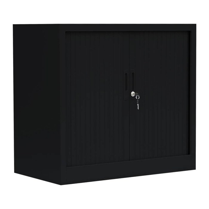 LÜLLMANN Schiebetürenschrank, 555089 tiefschwarz 1 Fachboden 80,0 x 45,7 x 75,0 cm