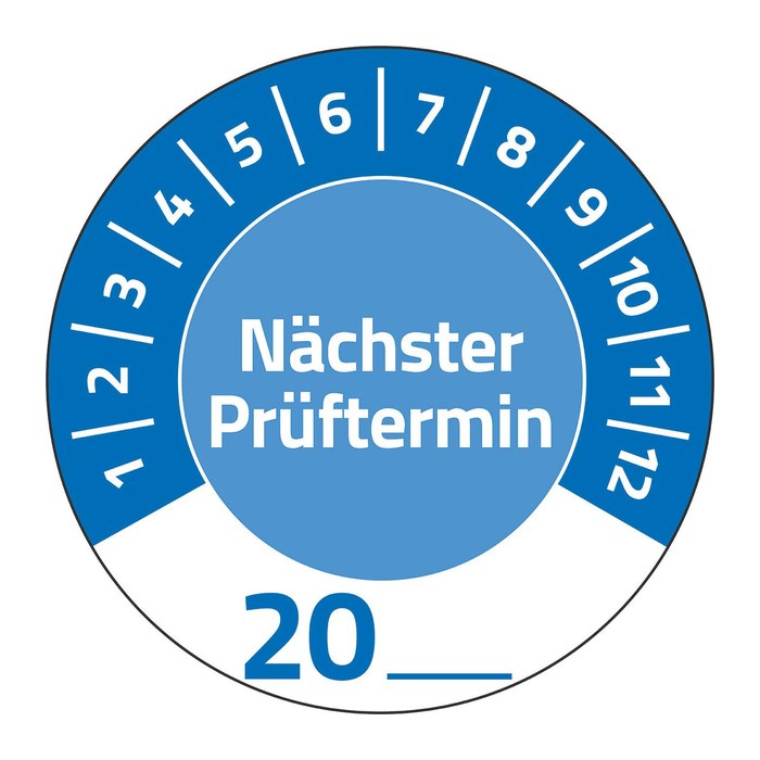 AVERY Zweckform Prüfplaketten 7906 blau 30,0 x 30,0 mm, 10 Blatt