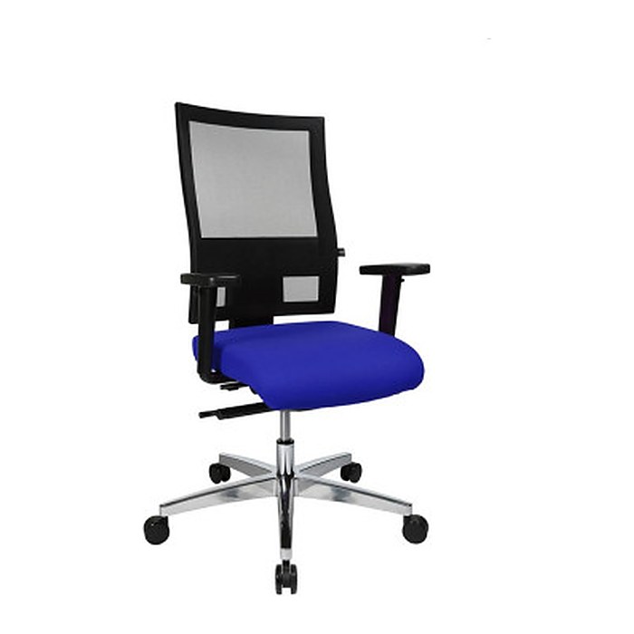 Topstar Bürostuhl Profi Net 11, PS59H T38 Stoff blau, Gestell alu