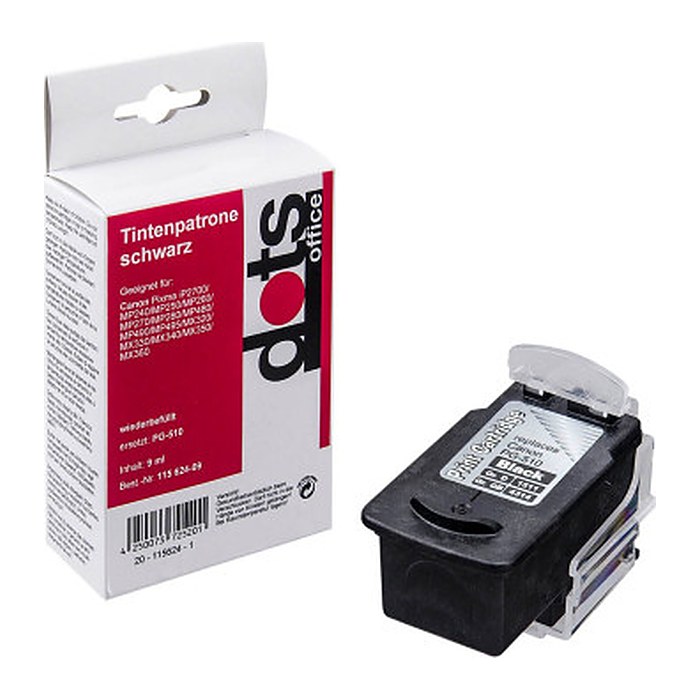 dots schwarz Druckkopf kompatibel zu Canon PG-510