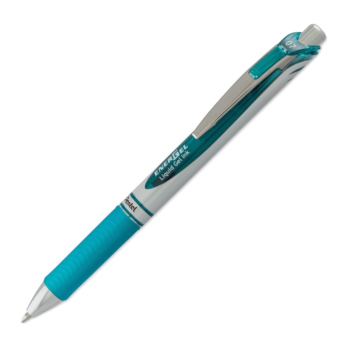 Pentel EnerGel BL77 Gelschreiber türkis/silber 0,35 mm, Schreibfarbe: grün, 1 St.