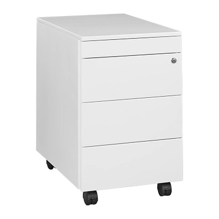 Gürkan Rollcontainer weiß 4 Auszüge 42,0 x 60,0 x 62,0 cm