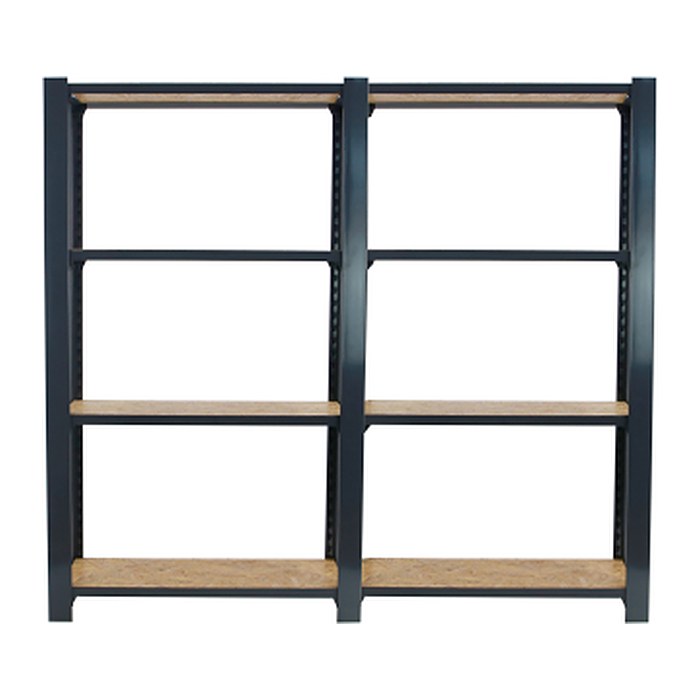 Simonrack Schwerlast-Weitspannregal OFFICLICK 4 8425437127694 anthrazit, braun 160,0 x 30,0 x 150,0 cm