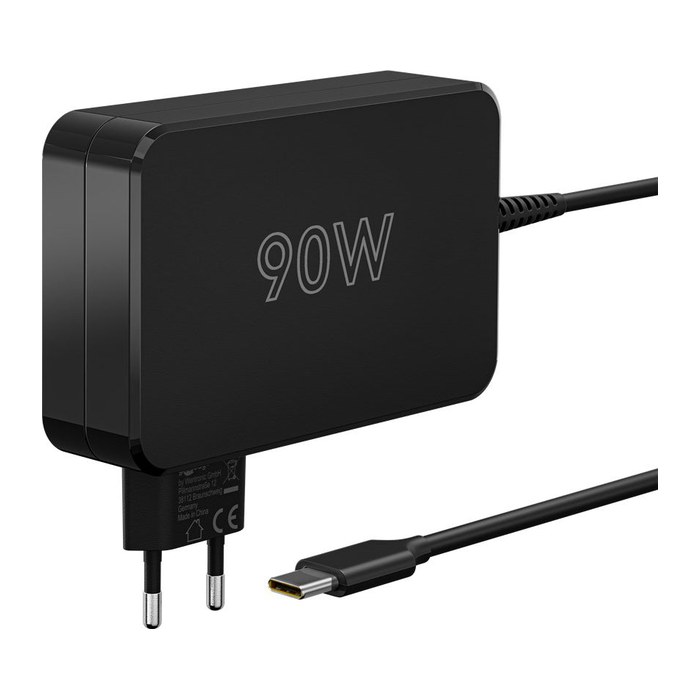 goobay Ladekabel mit Adapter schwarz, Kabellänge: 1,8 m, 90 Watt