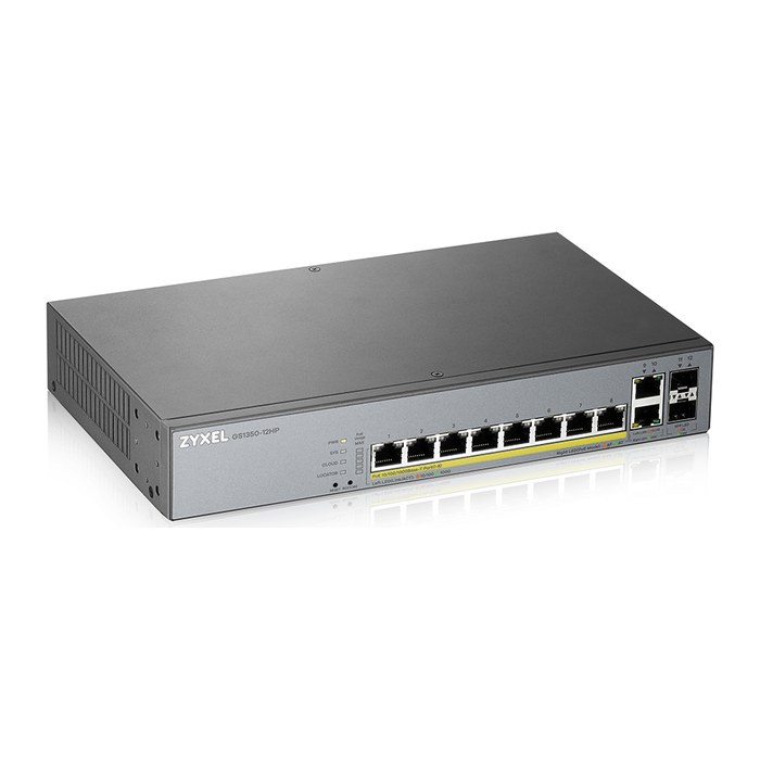 Zyxel Switch 12x GE GS1350-12HP PoE long range 130W Managed