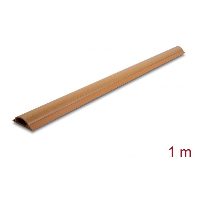 DELOCK Kabelkanal selbstklebend 50x13mm, 1m Holzoptik