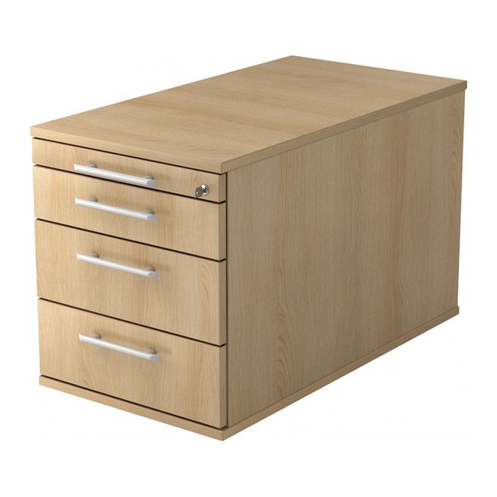 HAMMERBACHER Solid TC30 Rollcontainer eiche 4 Auszüge 42,8 x 80,0 x 51,2 cm